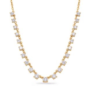 Yellow Gold Diamond Necklace