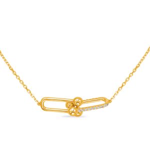 Yellow Gold Diamond Necklace