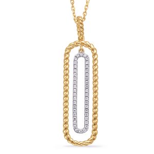 White & Yellow Gold Diamond Necklace