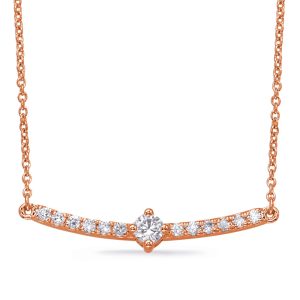 Rose  Gold Diamond Necklace