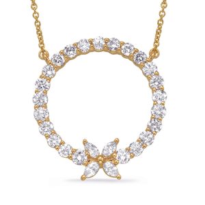 Yellow Gold Diamond Necklace