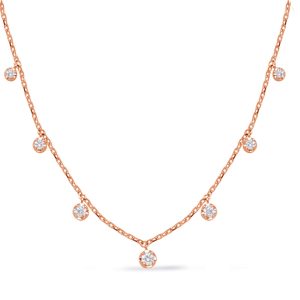 Rose  Gold Diamond Necklace