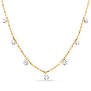 Yellow & White Gold Diamond Necklace