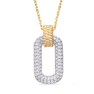 White & Yellow Gold Diamond Necklace