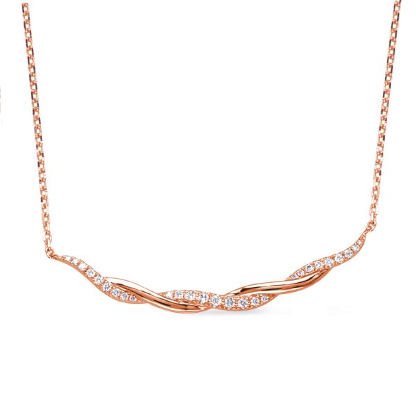 Rose  Gold Diamond Necklace