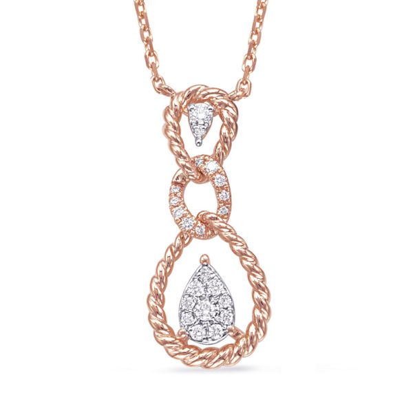 Rose  Gold Diamond Necklace