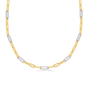 Yellow & White Gold Diamond Necklace