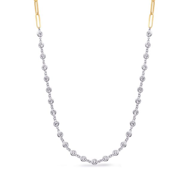 Yellow & White Gold Diamond Necklace