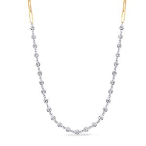 Yellow & White Gold Diamond Necklace