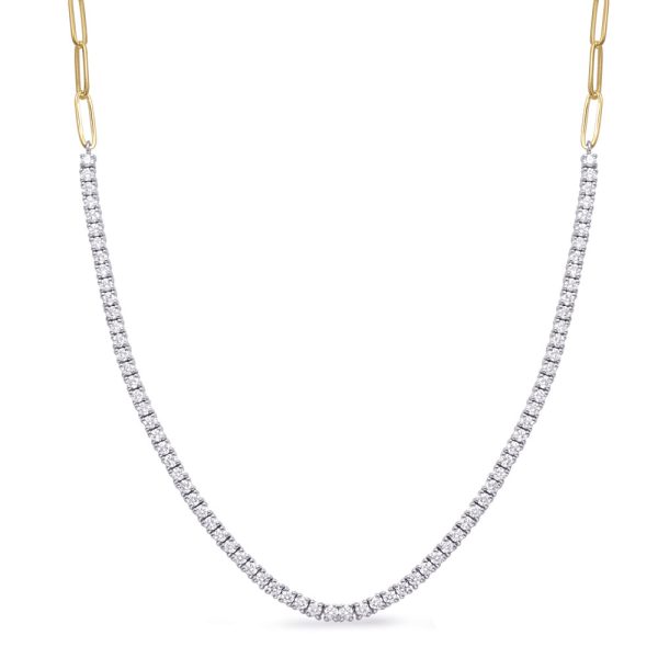 Yellow & White Gold Diamond Necklace