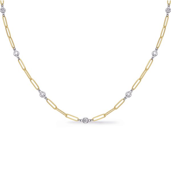 Yellow & White Gold Diamond Necklace