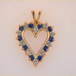 Sapphire & Damond Pendant