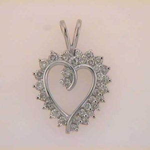 White Gold Diamond Heart