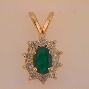 Emerald & Diamond Pendant