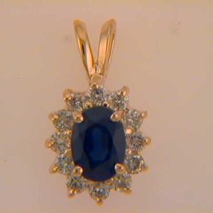 Sapphire & Diamond Pendant