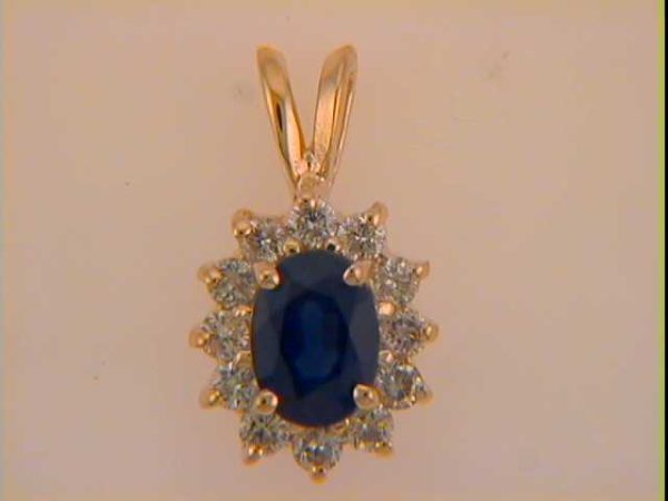 Sapphire & Diamond Pendant