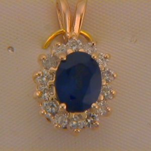 Sapphire & Diamond Pendant