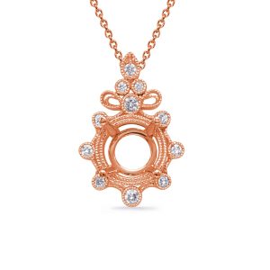 Rose Gold Diamond Pendant For 2.25ct