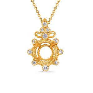 Yellow Gold Diamond Pendant For 2.25