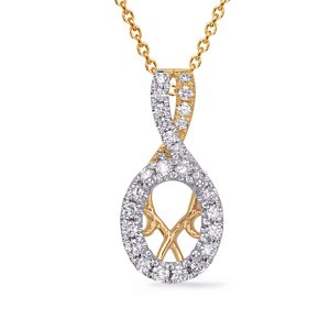 Yellow & White Gold Diamond Pendant