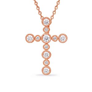 Rose Gold Diamond Cross