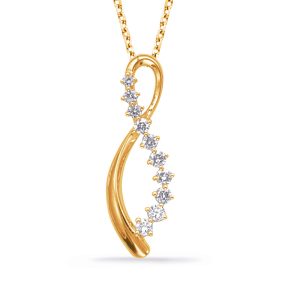 Yellow Gold Diamond Pendant